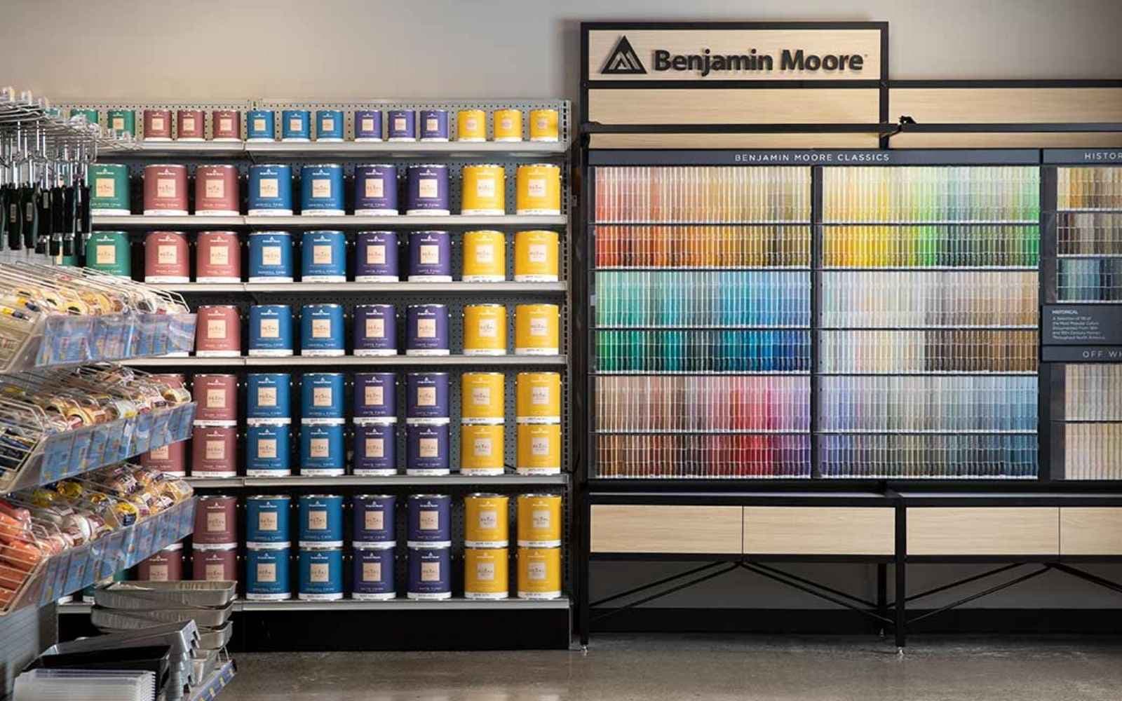 Benjamin Moore paint display